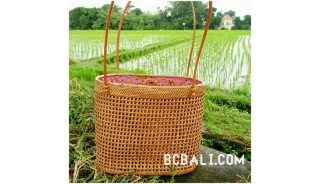 hand woven net straw grass ethnic handbag bali handmade